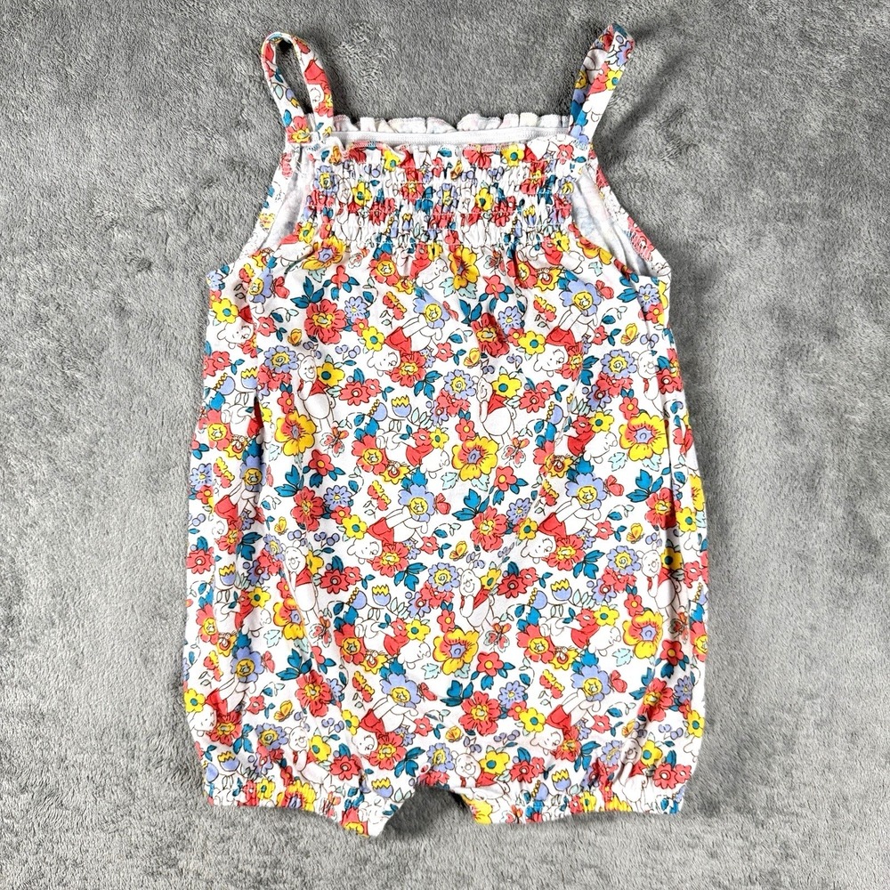Disney Baby Winnie the Pooh Floral Bubble Romper Girls 24 Months Sleeveless